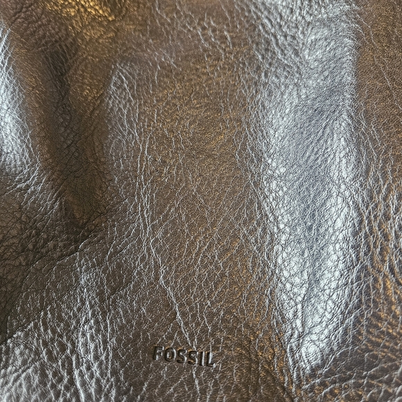 Black leather, fossil, hobo bag - Picture 3 of 3